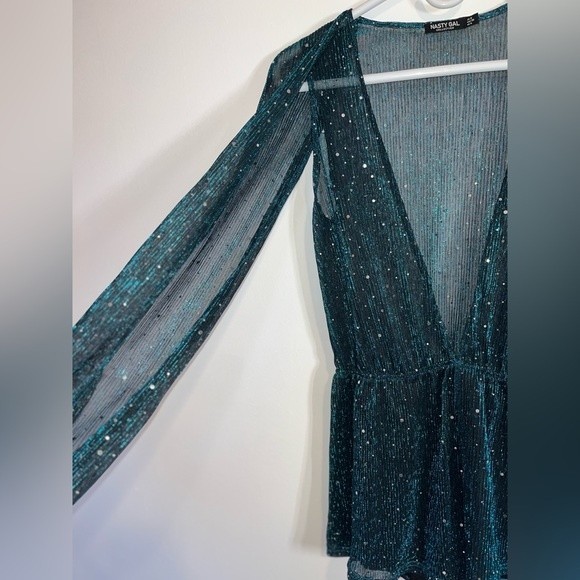 Beautiful NastyGal Metalic Romper - Picture 5 of 6